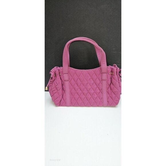 Vera Bradley Pink Magenta Margie Satchel Small Quilted Purse Handbag Raspberry - Picture 1 of 8